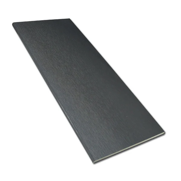 Anthracite Woodgrain Flat soffit 5m Flat soffit board 9mm - anthracite woodgrain