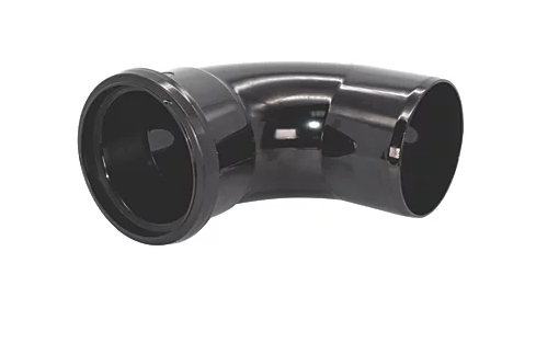 FloPlast Push-Fit 92.5° Single Socket Bend Black 110mm Soil pipe single socket 90
