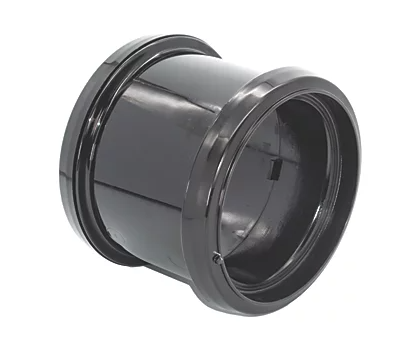 FloPlast Push-Fit Double Socket Pipe Coupler Black 110mm Double socket coupler
