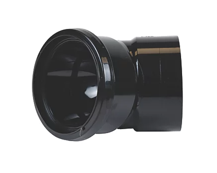 FloPlast Push-Fit 135&deg; Double Socket Top Offset Bend Black 110mm Double socket 135 offset
