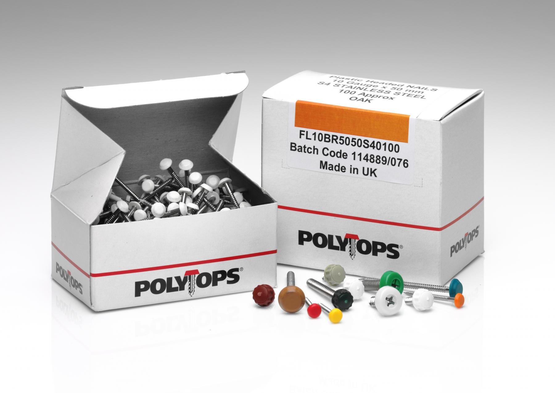 Poly Top Pins/Nails Black Black