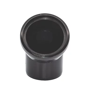 FloPlast Push-Fit 135&deg; Single Socket Bend Black 110mm 