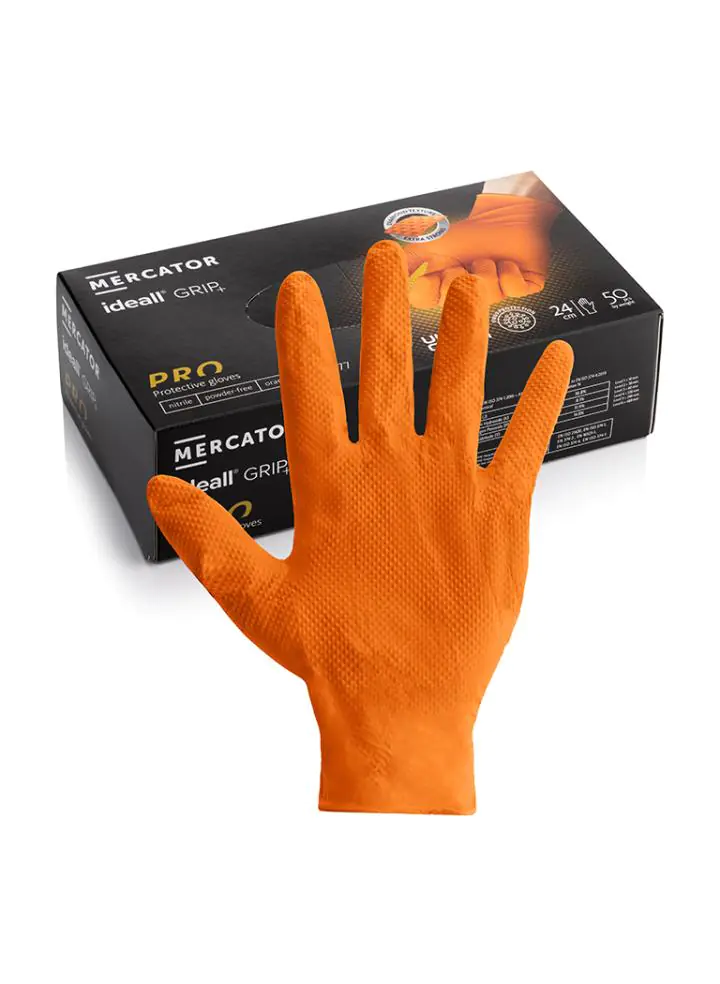Mercator Ideal Grip Disposable Nitrile Gloves (box of 50)