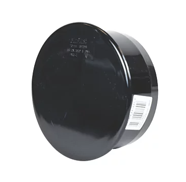 FloPlast Push-Fit Socket Plug Black 110mm Soil pipe socket plug