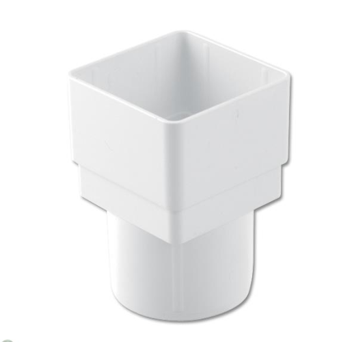 Square to Round Downpipe socket 