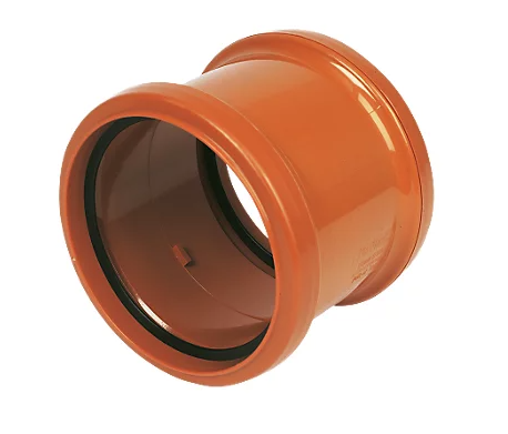 FloPlast Push-Fit Double Socket Underground Pipe Coupling 110mm Double socket coupler