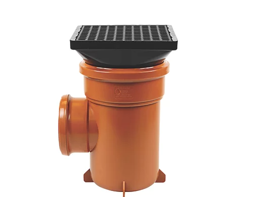 FloPlast Push-Fit Single Socket Square Grid Bottle Gully 110mm Square grid bottle gully SS