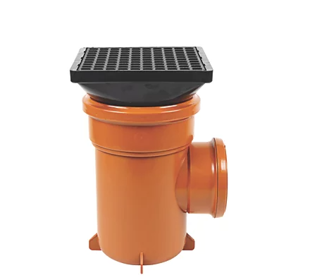 FloPlast Push-Fit Single Socket Square Grid Bottle Gully 110mm Square grid bottle gully SS