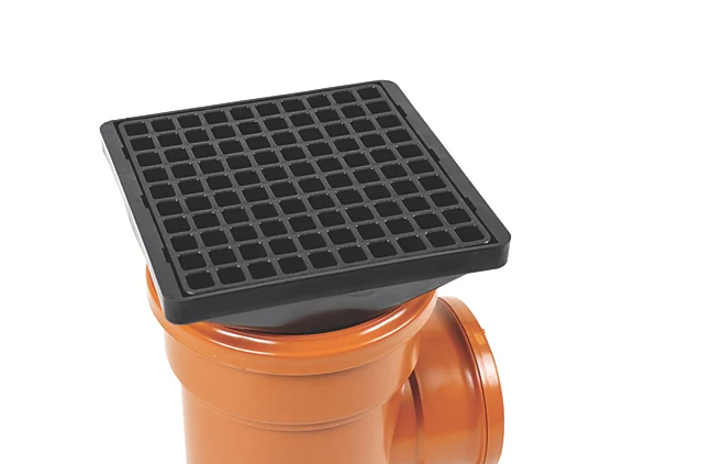 FloPlast Push-Fit Single Socket Square Grid Bottle Gully 110mm Square grid bottle gully SS