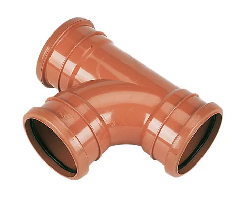 FloPlast Push-Fit 87.5° Triple Socket Equal Junction 110mm Triple Socket 90