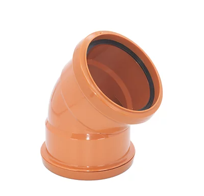 FloPlast Push-Fit 45° Double Socket Bend 110mm Double Socket 45