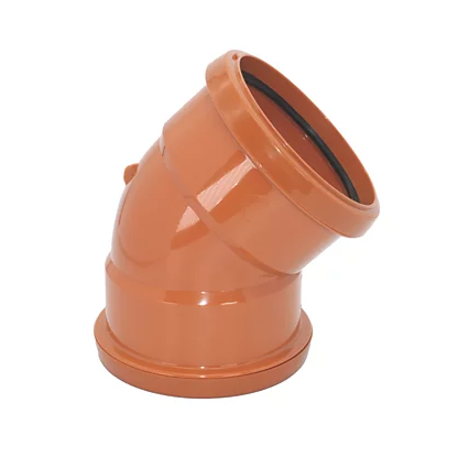 FloPlast Push-Fit 45° Double Socket Bend 110mm Double Socket 45
