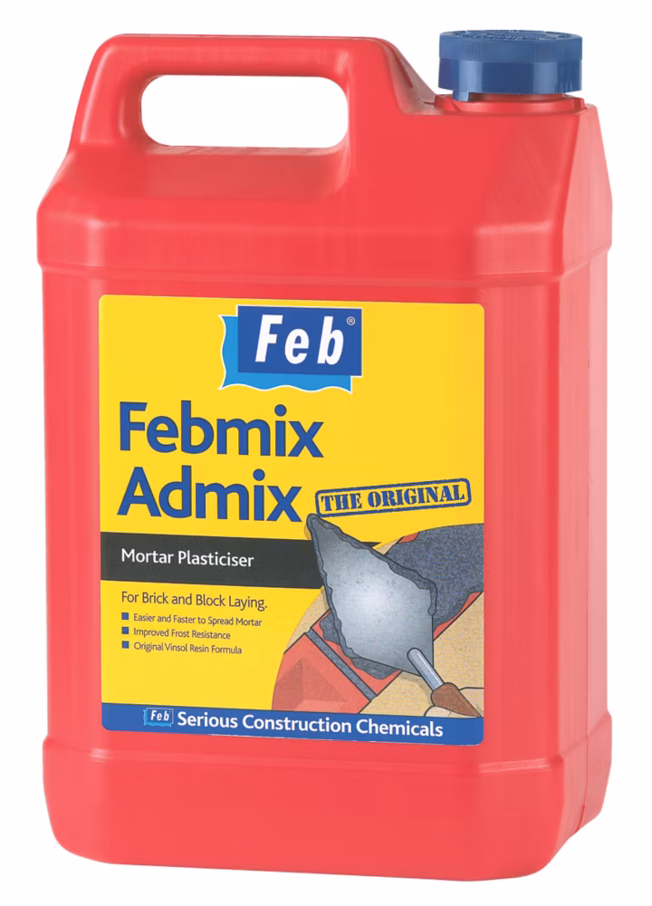 Feb Mix Admix Mortar Plasticiser Dark Brown 5Ltr