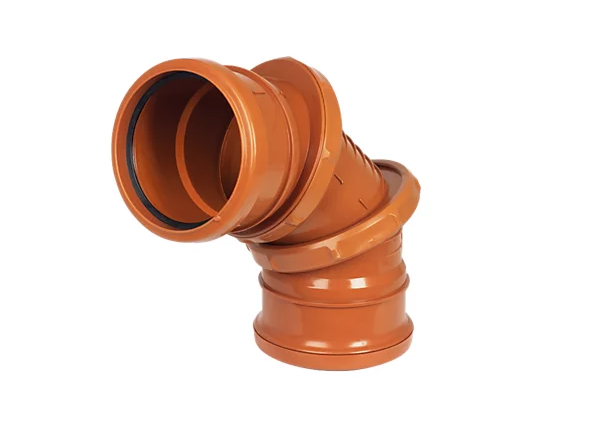 FloPlast Push-Fit 0-90° Double Socket Adjustable Bend 110mm Adjustable 90 bend
