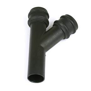 Cast Iron Effect Round Downpipe Y Branch 112.5&deg; 