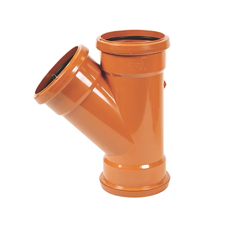 FloPlast Push-Fit 45° Triple Socket Equal Junction 110mm Triple Socket Y