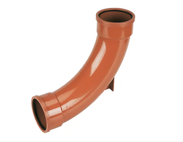 FloPlast Push-Fit 87.5° Double Socket Rest Bend 110mm 90 Rest Bend