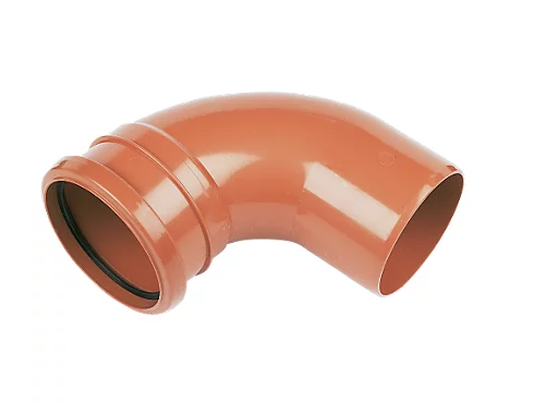 FloPlast Push-Fit 87.5&deg; Single Socket Bend 110mm SS 90 bend
