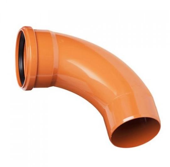 FloPlast Push-Fit 87.5° Single Socket Bend 110mm SS 90 bend