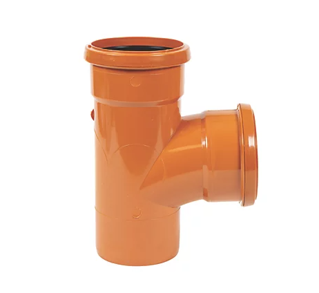 FloPlast Push-Fit 87.5° Double Socket Equal Junction 110mm Double socket 90 branch