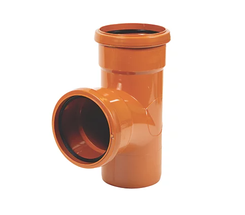 FloPlast Push-Fit 87.5&deg; Double Socket Equal Junction 110mm Double socket 90 branch