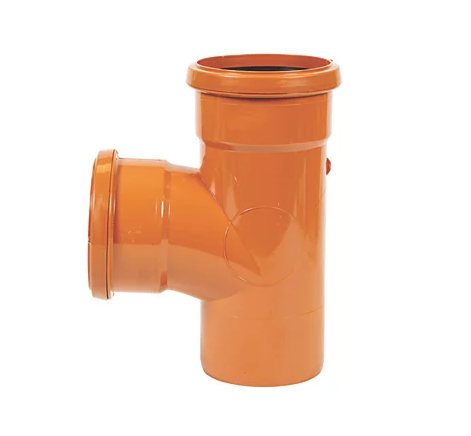 FloPlast Push-Fit 87.5° Double Socket Equal Junction 110mm Double socket 90 branch