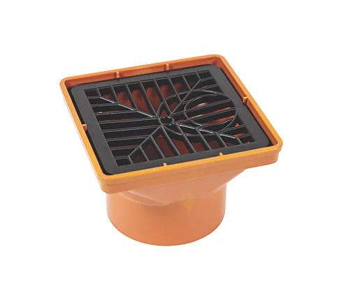 FloPlast Press-Fit Square Grid Hopper 110mm Square Grid 110mm