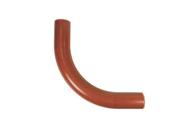 FloPlast Push-Fit 87.5&deg; Plain-End Long Radius Bend 110mm Sweeping 90