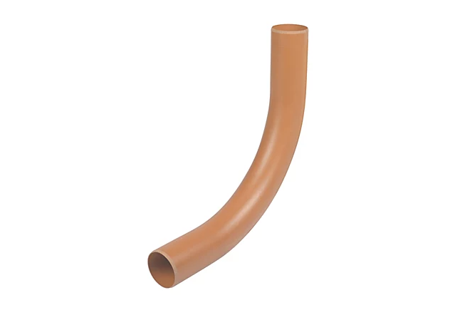 FloPlast Push-Fit 87.5&deg; Plain-End Long Radius Bend 110mm Sweeping 90