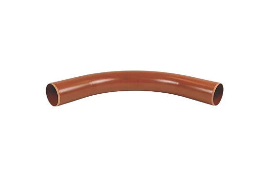 FloPlast Push-Fit 87.5° Plain-End Long Radius Bend 110mm Sweeping 90