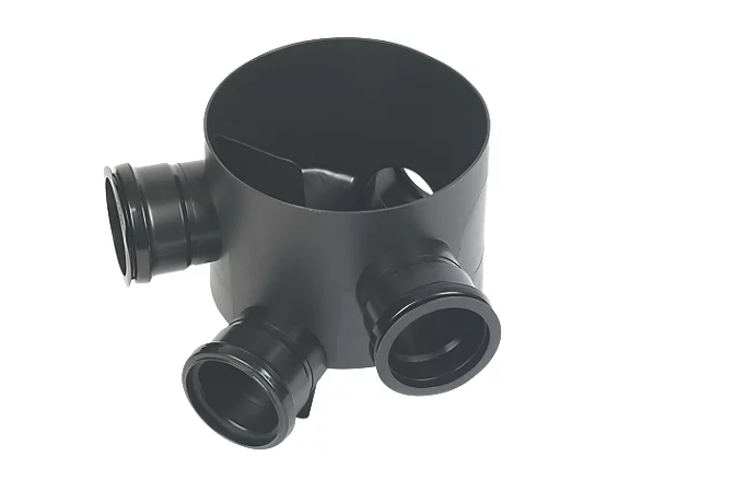 FloPlast Push-Fit 3-Inlet Fixed Inspection Chamber Base 300mm 300 chamber