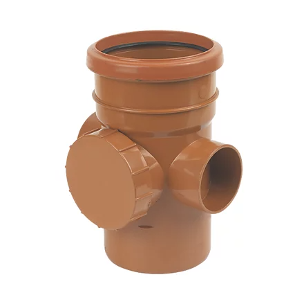 FloPlast Push-Fit 2-Boss Single Socket Access Pipe 110mm 