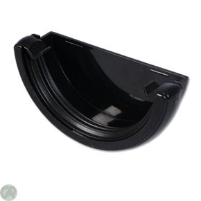 Half-Round Gutter Stop End Ext (Black)