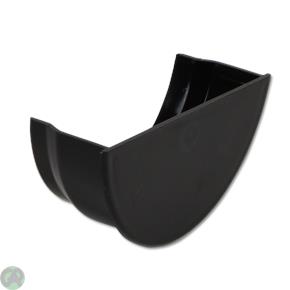 Half-Round Gutter Stop End Int (Black)