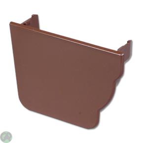 Ogee Gutter Stop End Int LH (Brown)