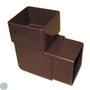 Square Downpipe Offset Bend 92.5 Deg (Brown)