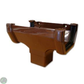 Square Gutter Run Outlet (Brown)