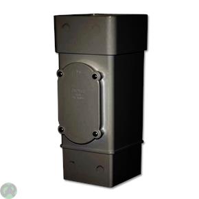 Square Downpipe Access Pipe (Black)