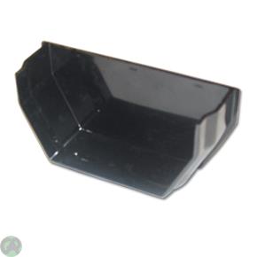 Square Gutter Stop End Int (Black)