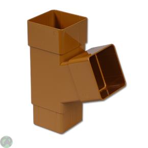 Square Downpipe Branch 67.5 Deg (Caramel)