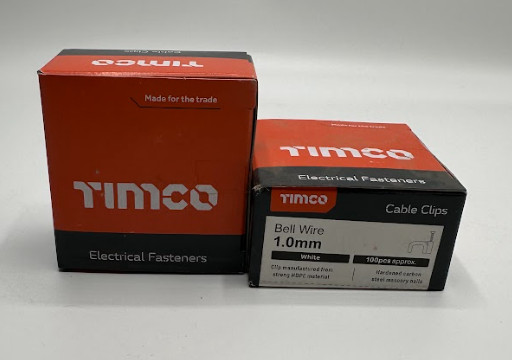 Timco bell wire cable clips 1.0mm