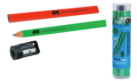 OX Trade Carpenters Pencil 10pk - Red Medium Lead
