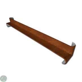 Bullnose Fascia Corner Int 500mm (Light Oak)