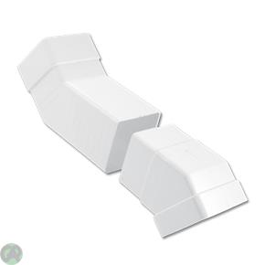 Square Downpipe Offset Bend Adjust (White)