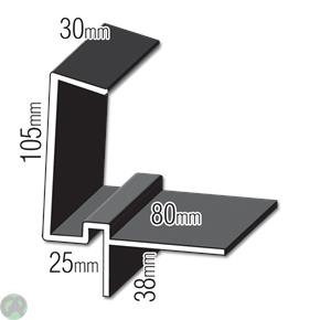 Continuous Dry Verge Type D (Brown) 5m