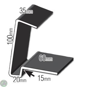 Continuous Dry Verge Type M (White) 5m